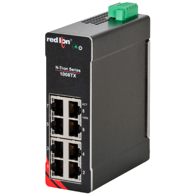 Red Lion Industrial Ethernet Switch, 1008TX